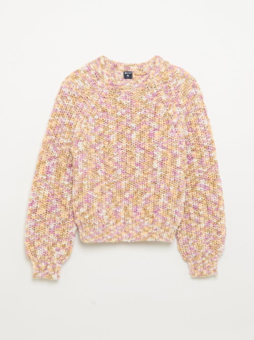 Pull multicolore en grosse maille - Kiabi