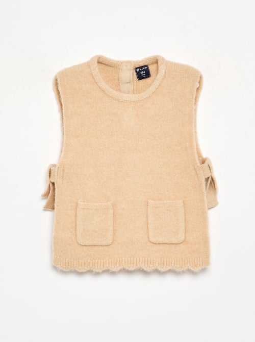 Pull sans manches avec écharpe amovible - Kiabi