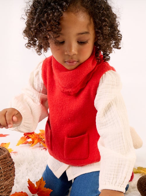 Pull sans manches avec écharpe amovible - Kiabi