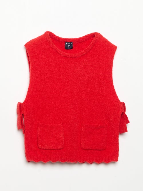 Pull sans manches avec écharpe amovible - Kiabi