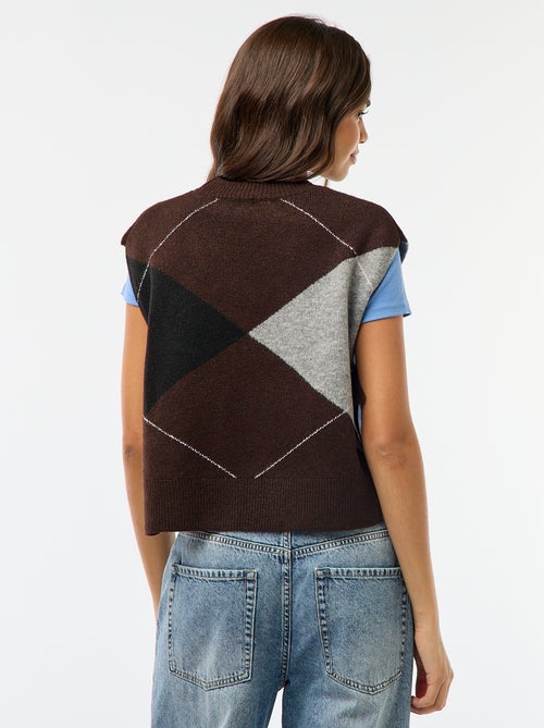 Pull sans manches avec liens à nouer sur les côtés - Kiabi Pull sans manches avec liens à nouer sur les côtés - Kiabi