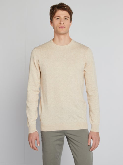 Pull uni à col rond +1m90 - Kiabi