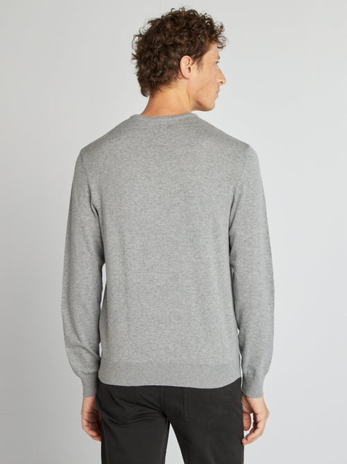 Pull uni à col rond - Kiabi