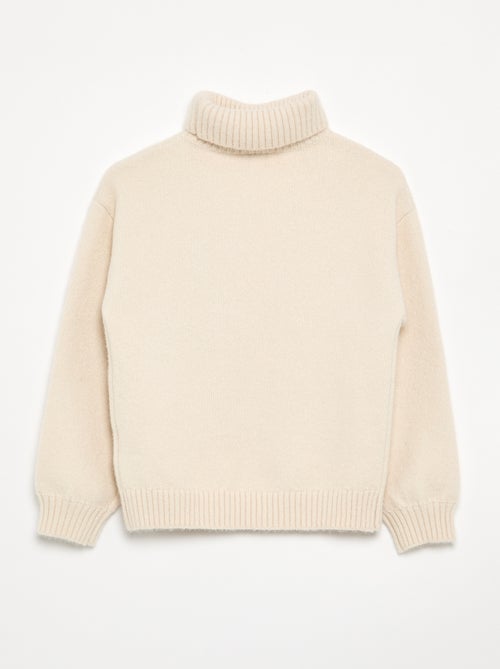 Pull uni à col roulé - Kiabi