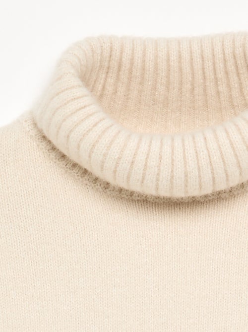 Pull uni à col roulé - Kiabi