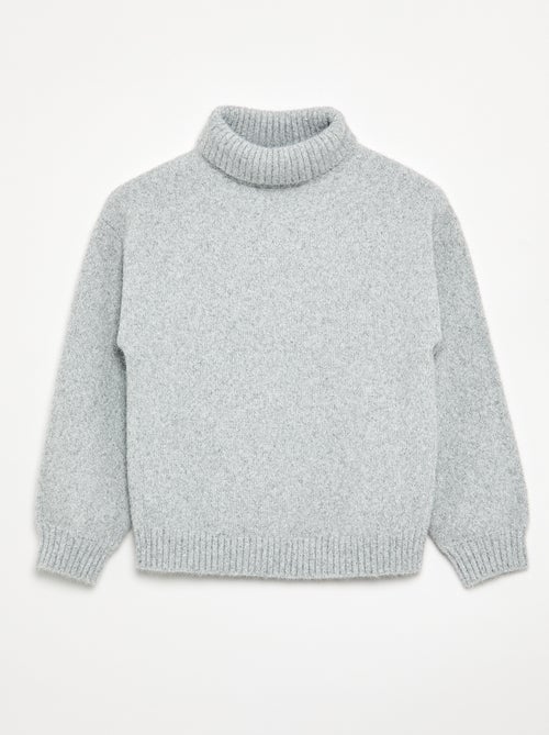 Pull uni à col roulé - Kiabi