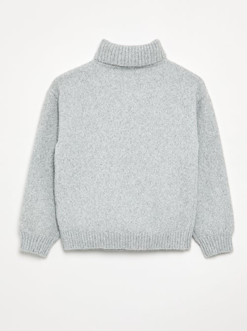 Pull uni à col roulé - Kiabi