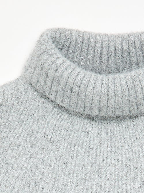 Pull uni à col roulé - Kiabi