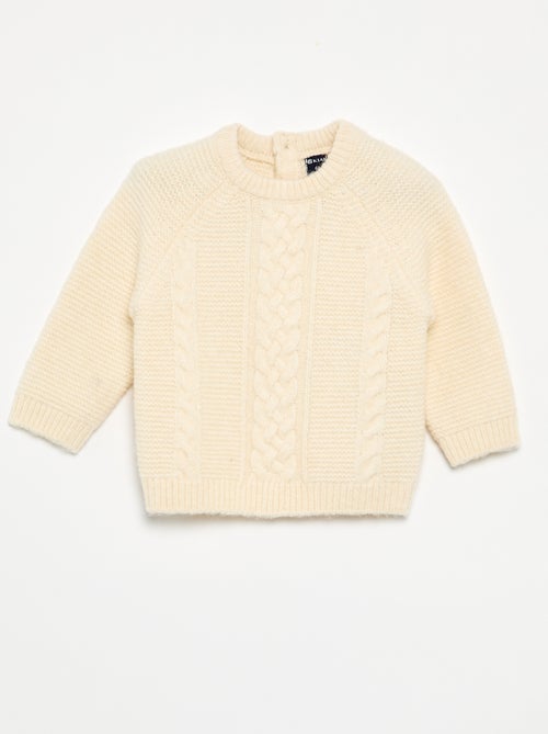 Pull uni à torsades - Kiabi