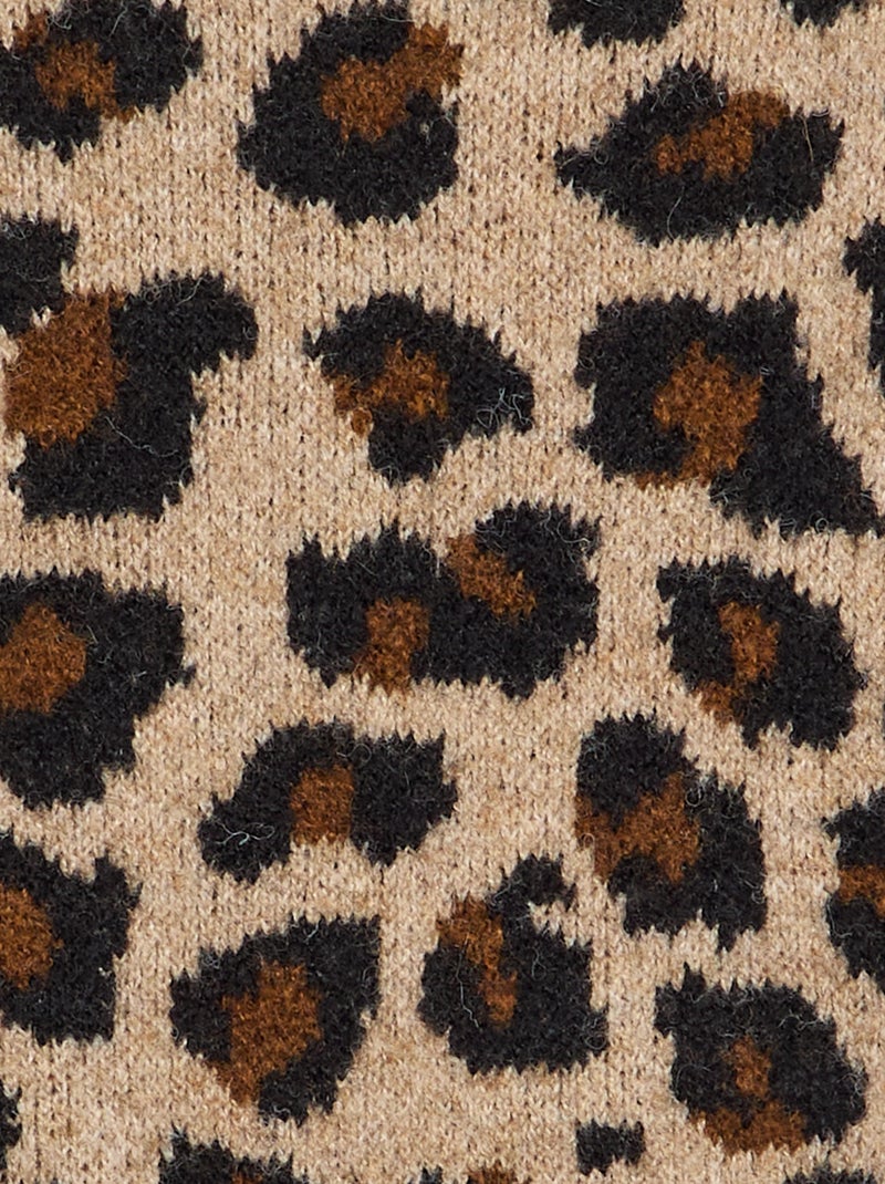 Pulli mit Leoparden-Print Beige - Kiabi