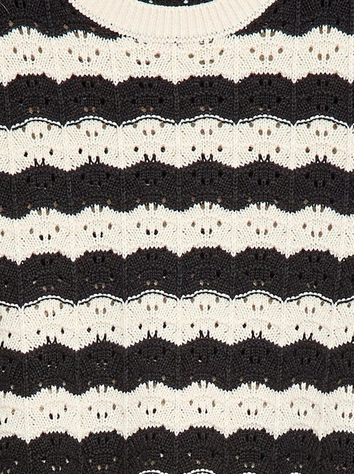 Pullover all'uncinetto a maniche corte - Kiabi