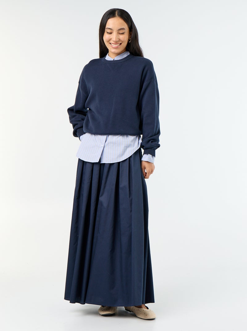Pullover aus dicker Baumwolle Blau - Kiabi