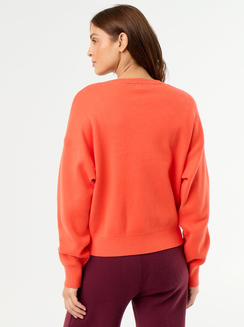 Pullover aus dicker Baumwolle Rot - Kiabi