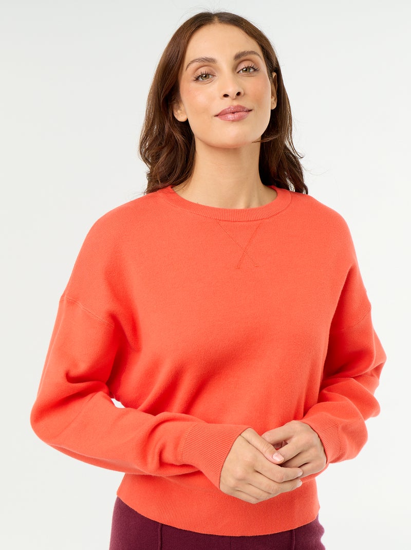 Pullover aus dicker Baumwolle Rot - Kiabi