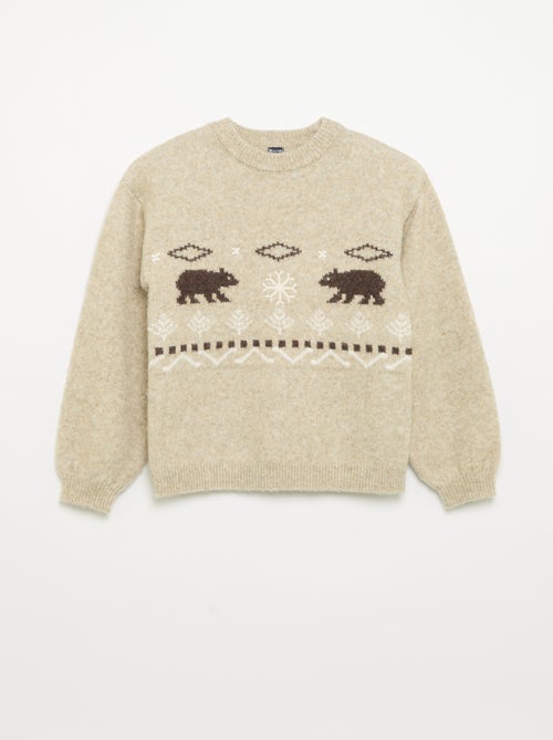 Pullover aus Jacquardstrick mit Bärenmotiven - Kiabi