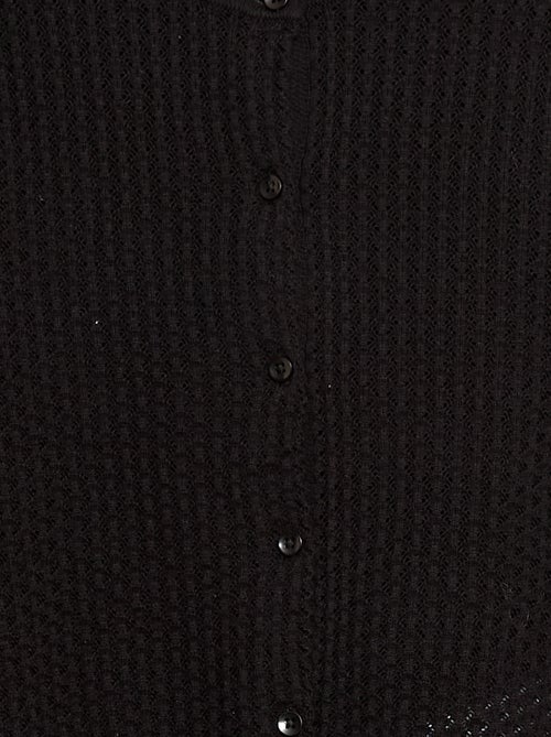 Pullover aus Lochstrick mit Rundhalsausschnitt - Kiabi