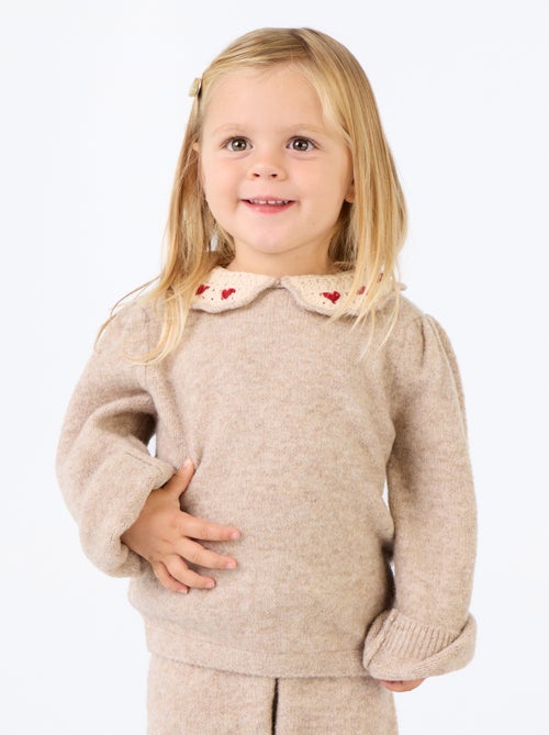 Pullover mit fantasievollem Kragen - Kiabi
