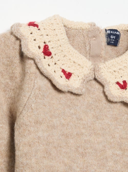 Pullover mit fantasievollem Kragen - Kiabi