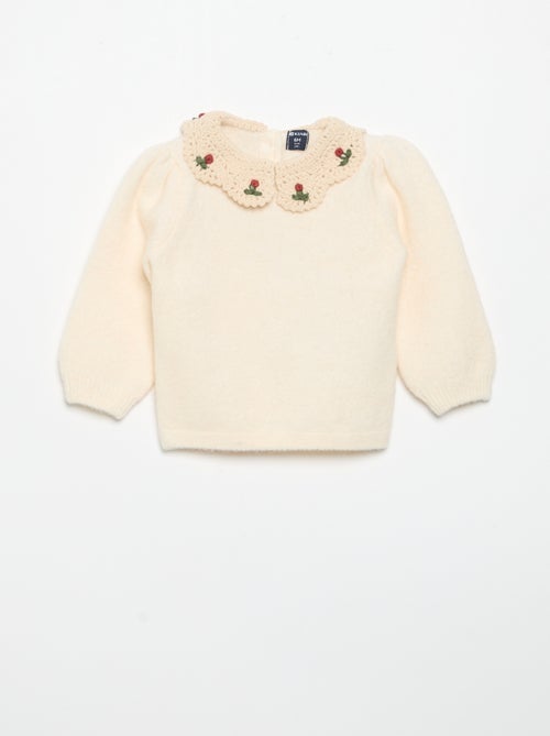 Pullover mit fantasievollem Kragen - Kiabi