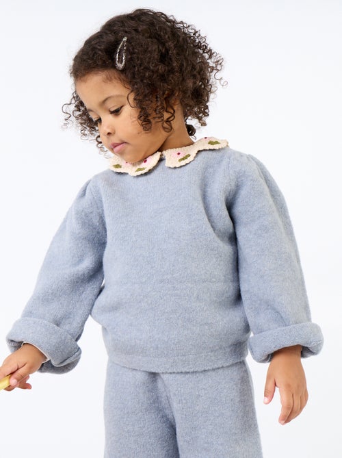 Pullover mit fantasievollem Kragen - Kiabi