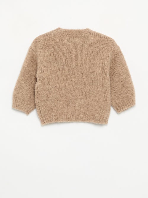 Pullover mit Gänseblümchen-Stickereien - Kiabi
