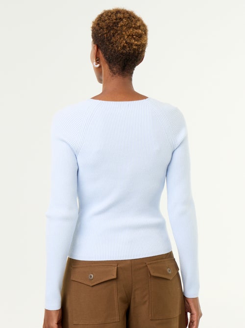 Pullover mit geknöpften Raglanärmeln - Kiabi Pullover mit geknöpften Raglanärmeln - Kiabi
