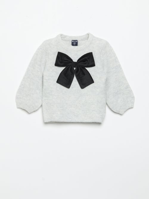 Pullover mit grosser schicker Schleife - Kiabi