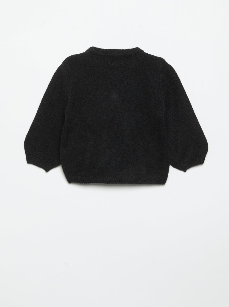 Pullover mit grosser schicker Schleife Noir - Kiabi