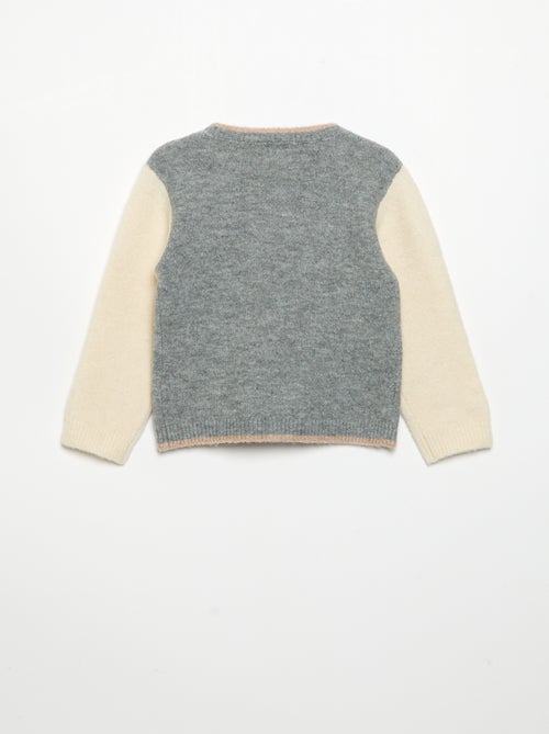 Pullover mit Kontrastärmeln - Kiabi