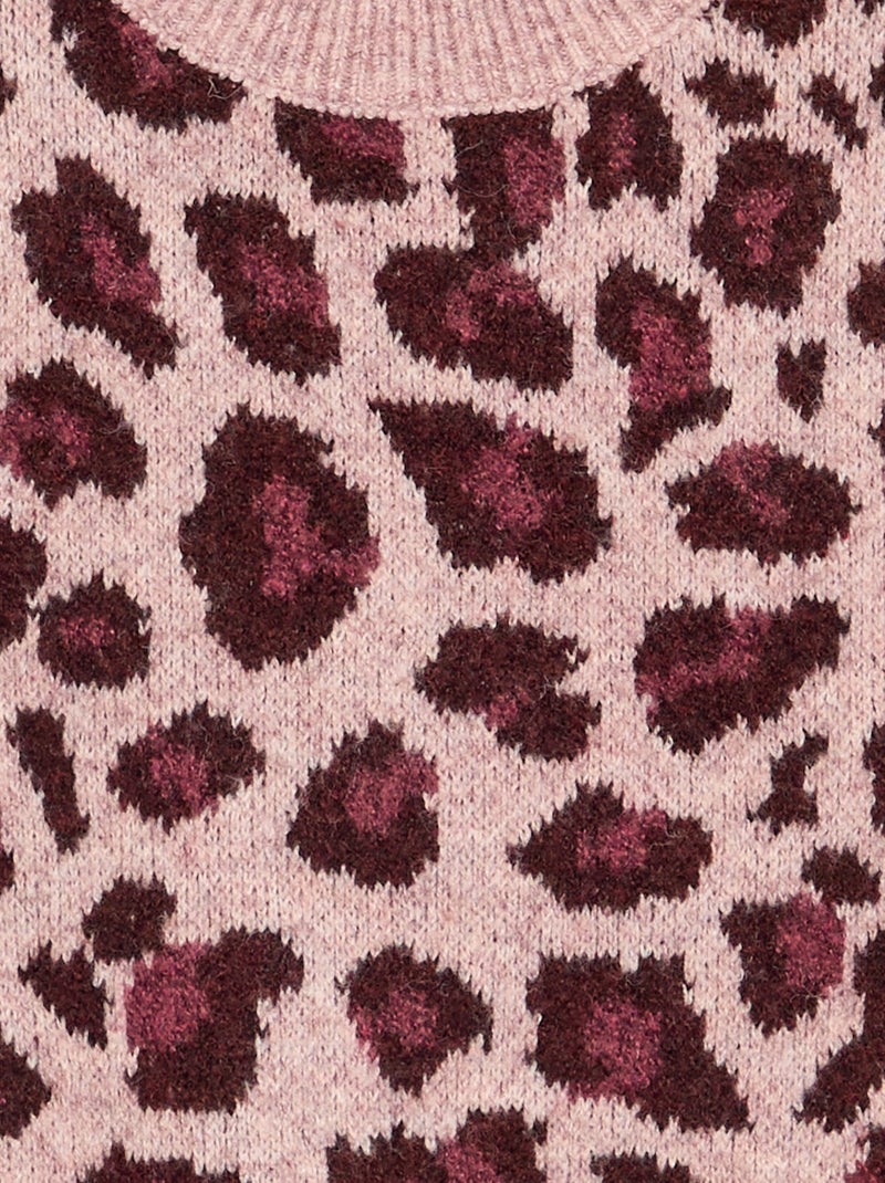 Pullover mit Leopardenmuster Rosa - Kiabi