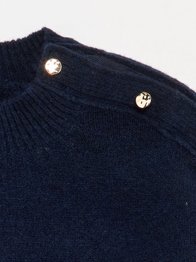 Pullover mit magnetischer Schulteröffnung Marineblau - Kiabi