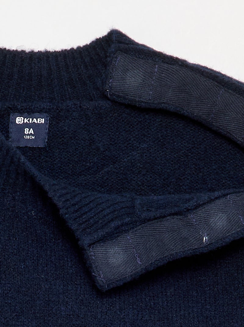 Pullover mit magnetischer Schulteröffnung Marineblau - Kiabi