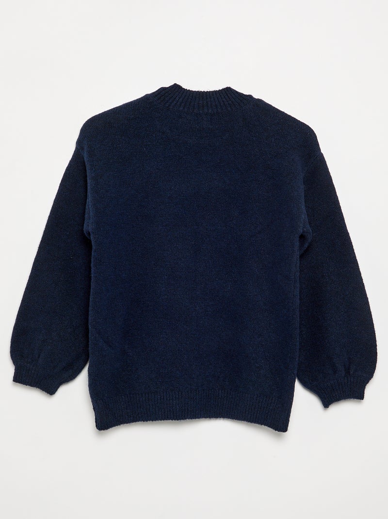 Pullover mit magnetischer Schulteröffnung Marineblau - Kiabi