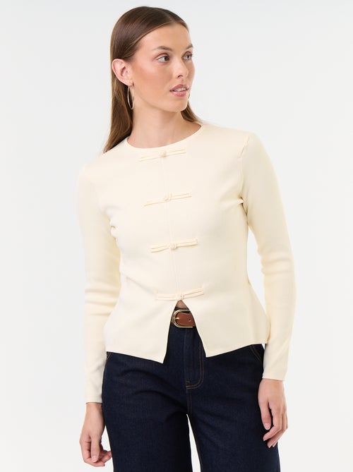 Pullover mit Mandarin-Details - Kiabi