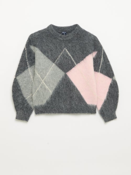 Pullover mit Rautenmuster - Kiabi