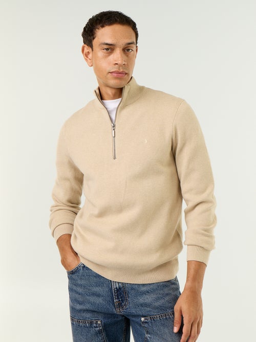 Pullover mit Reissverschluss-Stehkragen - Kiabi