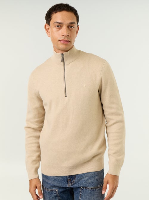 Pullover mit Reissverschluss-Stehkragen - Kiabi
