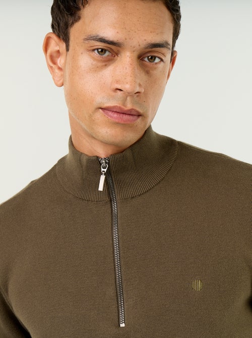 Pullover mit Reissverschluss-Stehkragen - Kiabi