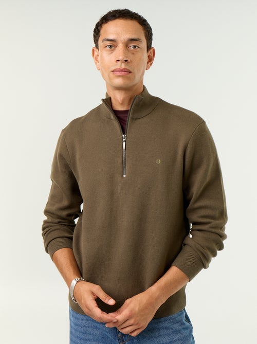 Pullover mit Reissverschluss-Stehkragen - Kiabi