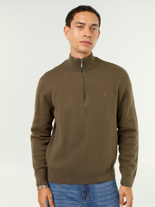 Pullover mit Reissverschluss-Stehkragen - Kiabi