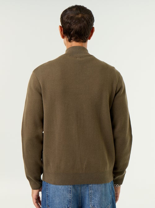 Pullover mit Reissverschluss-Stehkragen - Kiabi