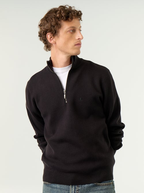 Pullover mit Reissverschluss-Stehkragen - Kiabi