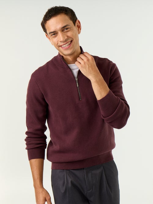 Pullover mit Reissverschluss-Stehkragen - Kiabi