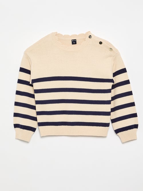 Pullover mit Schulterknöpfen - Kiabi