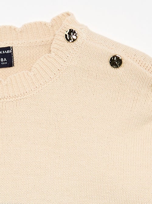 Pullover mit Schulterknöpfen - Kiabi