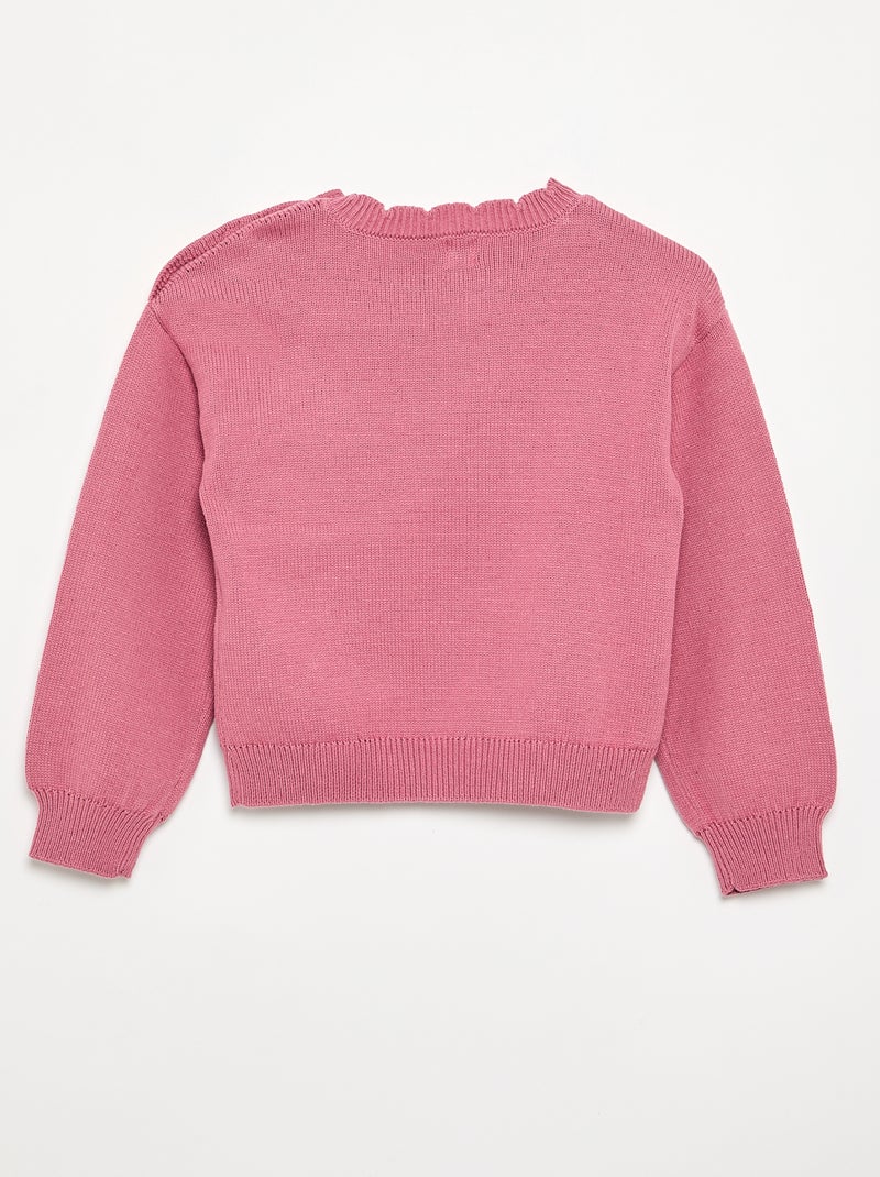 Pullover mit Schulterknöpfen Rosa - Kiabi