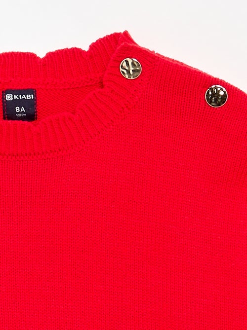Pullover mit Schulterknöpfen - Kiabi