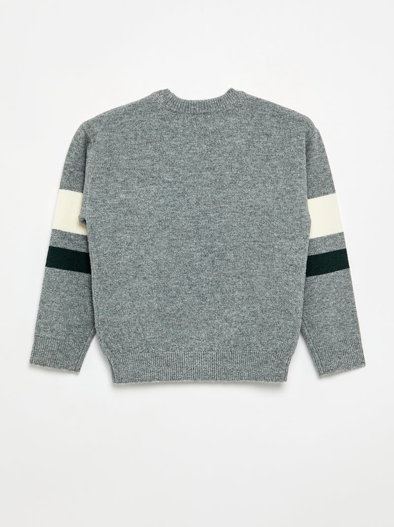 Pullover mit Spruch Grau - Kiabi