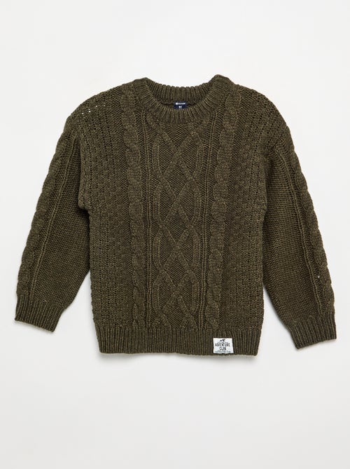 Pullover mit Zopfmuster - Kiabi