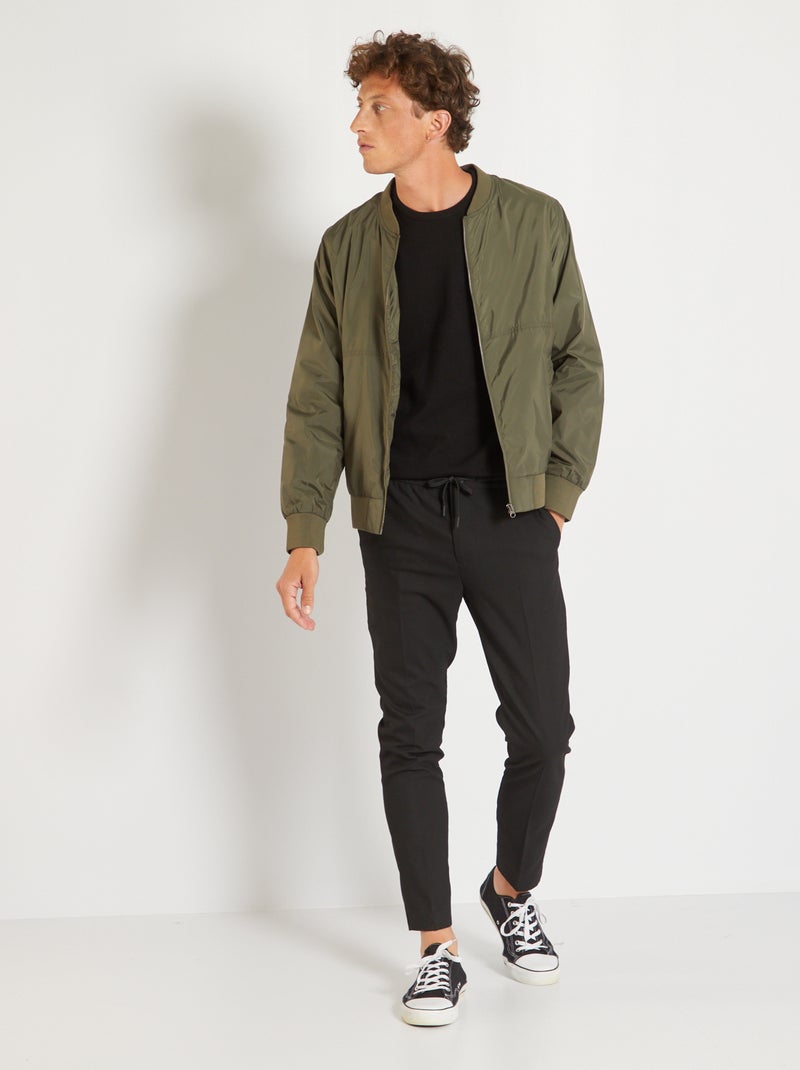 Pullover scollo tondo Nero - Kiabi